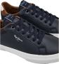 Pepe Jeans Kenton Court Sneakers Navy Heren - Thumbnail 10