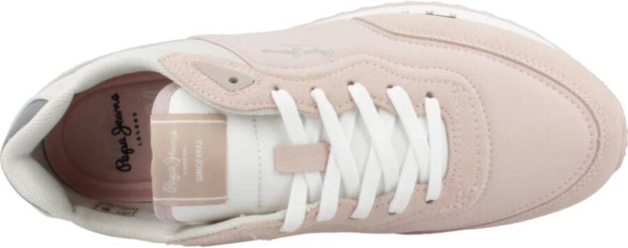 Pepe Jeans Stijlvolle London Seal Sneakers Pink Dames