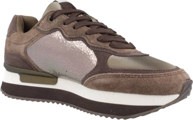 Pepe Jeans Stijlvolle Sneakers met Rusper Stars Brown Dames