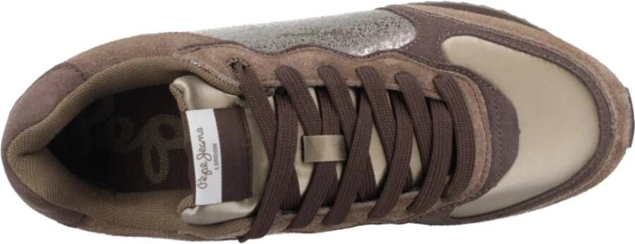 Pepe Jeans Stijlvolle Sneakers met Rusper Stars Brown Dames