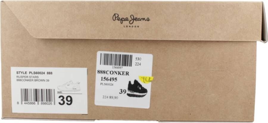 Pepe Jeans Stijlvolle Sneakers met Rusper Stars Brown Dames