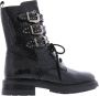 Pertini Dames Croco Lace Up Black Dames - Thumbnail 7