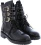 Pertini Dames Croco Lace Up Black Dames - Thumbnail 4