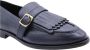 Pertini Klassieke Leren Mocassin Schoenen Blue Dames - Thumbnail 7