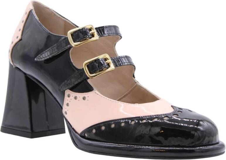 Pertini Klassieke Mary Jane Pump Schoenen Black Dames