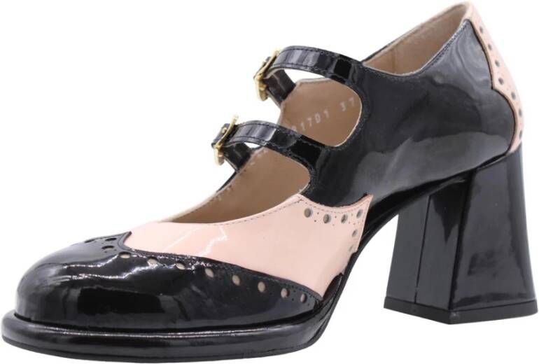 Pertini Klassieke Mary Jane Pump Schoenen Black Dames