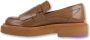 Pertini Leren Loafer met Paarse Zool Detail Brown Dames - Thumbnail 2