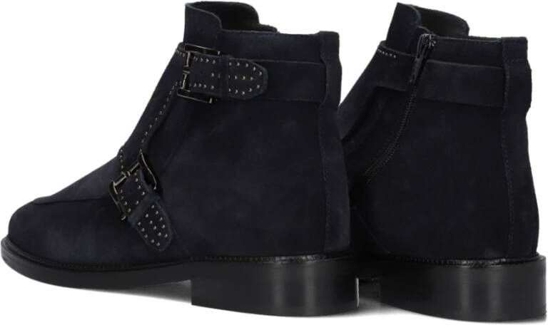 Pertini Navy Suede Enkellaarzen Stijlvol Model Blue Dames