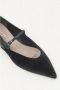 PESERICO Leren en fluwelen ballerina flats Black Dames - Thumbnail 3