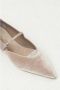 PESERICO Leren en fluwelen ballerina flats Brown Dames - Thumbnail 3