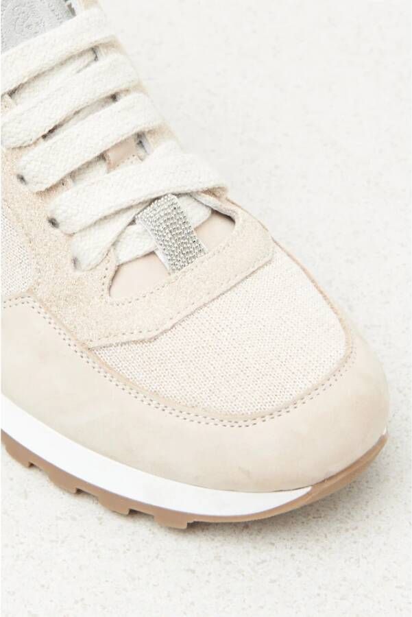 PESERICO Suede nubuck leren sneakers Beige Dames