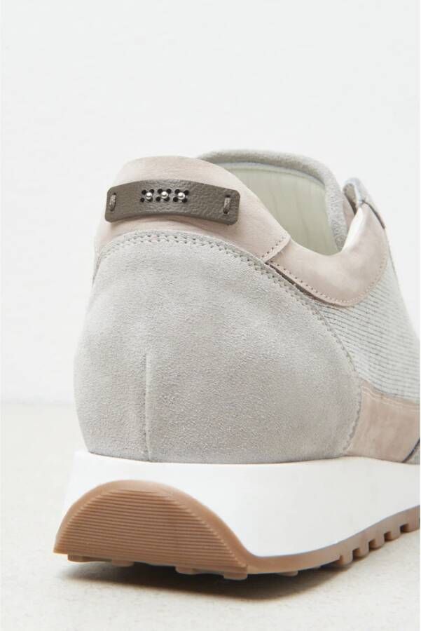 PESERICO Suède nubuck leren sneakers Gray Dames