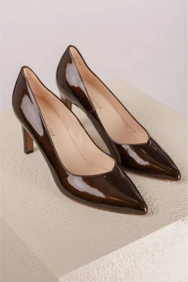 Peter Kaiser Metallic Bruine Puntige Neus Pump Brown Dames