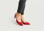 Petite Mendigote Rode Suède Puntige Neus Slingbacks Red Dames - Thumbnail 3