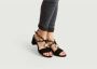 Petite Mendigote Zwarte Suede Hepburn Sandalen Black Dames - Thumbnail 3