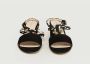 Petite Mendigote Zwarte Suede Hepburn Sandalen Black Dames - Thumbnail 4