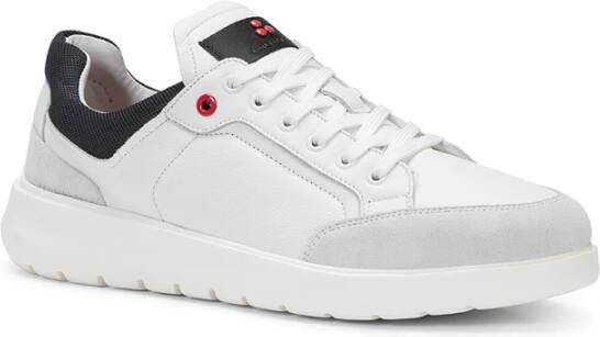 Peuterey Witte Leren Sneakers met Logo Multicolor Heren