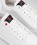 Peuterey Witte leren sneakers met rode details White Heren - Thumbnail 4