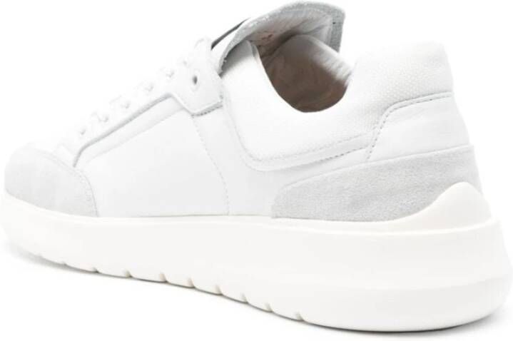 Peuterey Witte Sneakers met Suède Inzetstukken White Heren