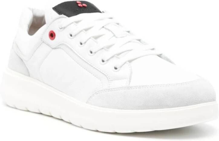 Peuterey Witte Sneakers met Suède Inzetstukken White Heren