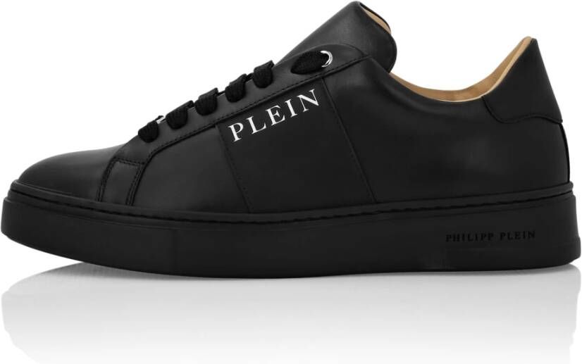 Philipp Plein Bicolor Low-Top Sneakers met Gommat Details Black Heren