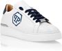 Philipp Plein Blauwe Leren Sneakers Stijlvol Model White Heren - Thumbnail 2