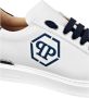 Philipp Plein Blauwe Leren Sneakers Stijlvol Model White Heren - Thumbnail 4