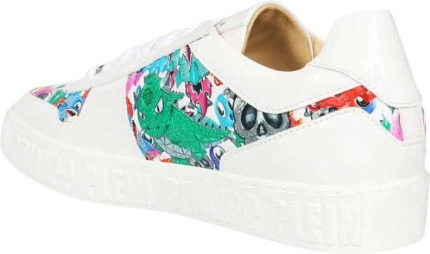 Philipp Plein Contrasterende lage sneakers White Heren