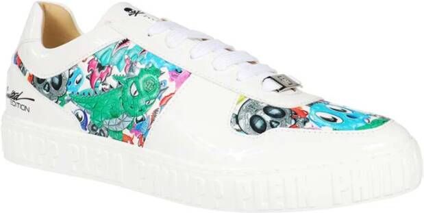 Philipp Plein Contrasterende lage sneakers White Heren