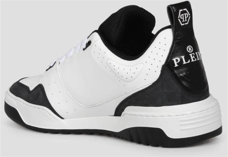 Philipp Plein Croco Print Leren Sneakers White Heren