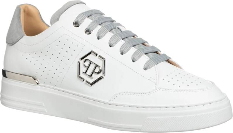 Philipp Plein Effen Low-top Sneakers White Heren