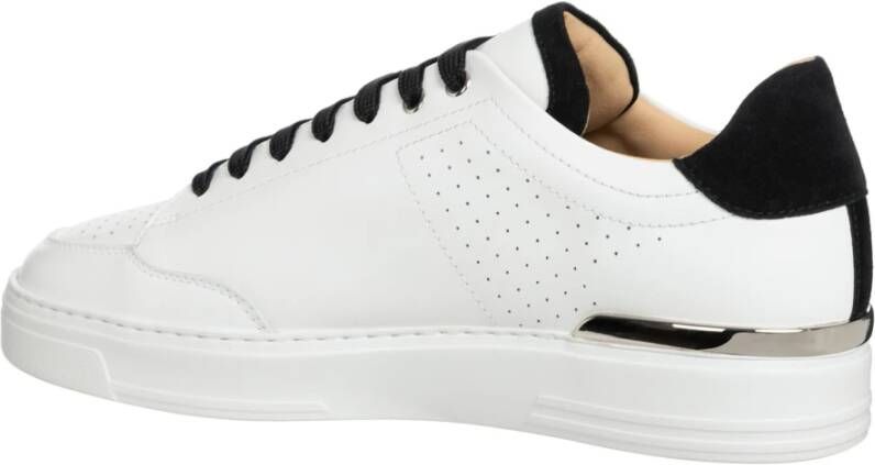 Philipp Plein Effen Low-top Sneakers White Heren