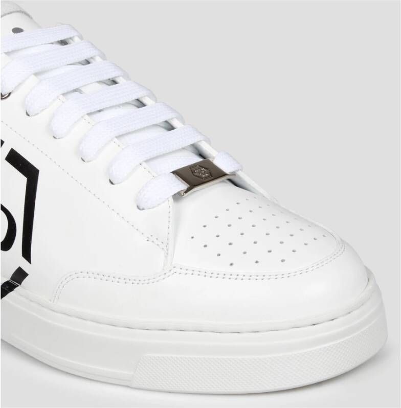 Philipp Plein Hexagon Leren Sneakers White Heren