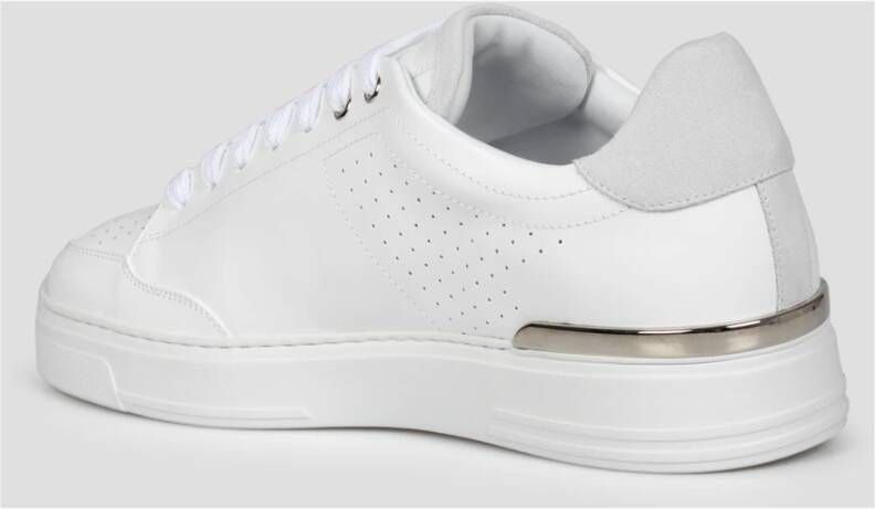 Philipp Plein Hexagon Leren Sneakers White Heren