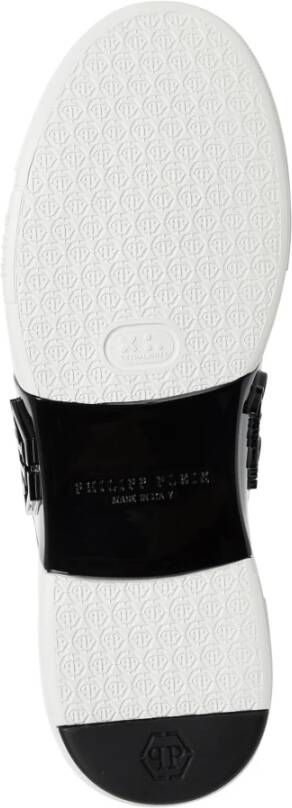 Philipp Plein Hexagon Lo-Top Sneakers Effen Vetersluiting White Heren