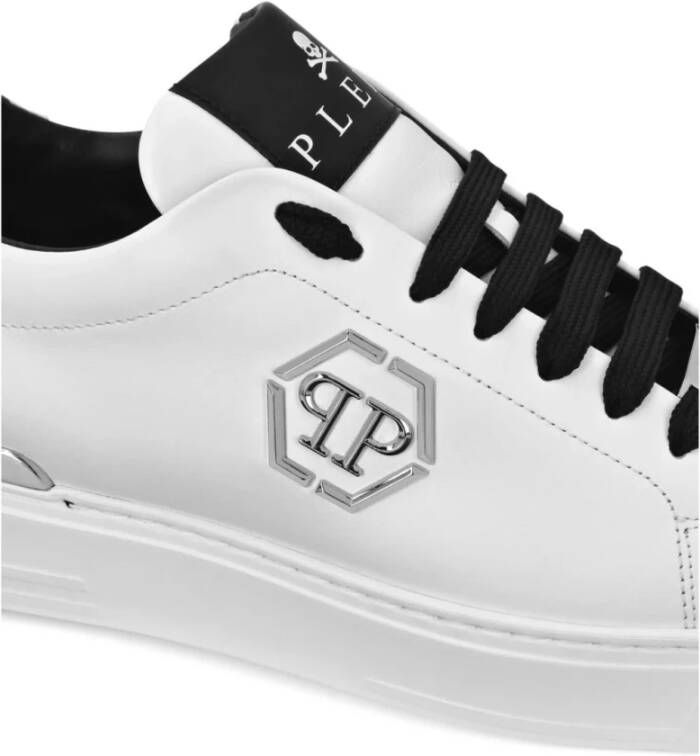 Philipp Plein Hexagon Low-Top Sneakers in Wit White Heren