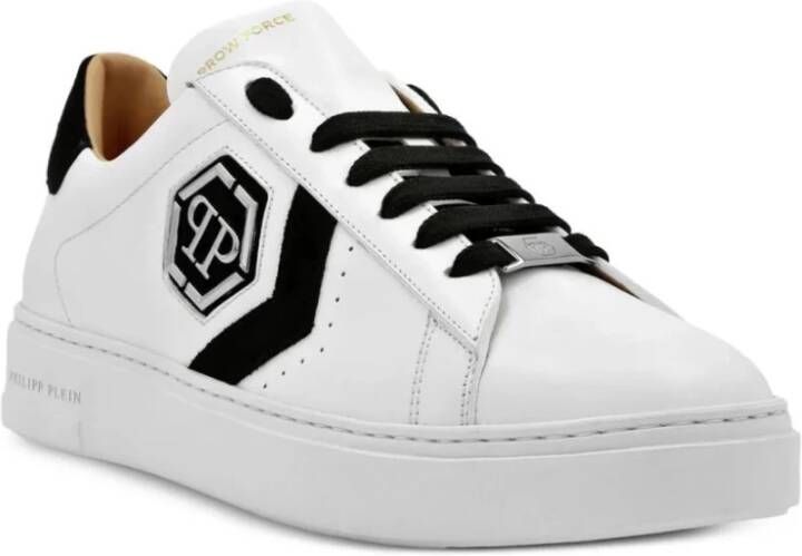 Philipp Plein Hexagon Low-Top Sneakers met Studs White Heren