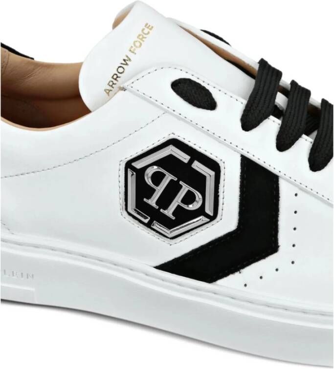 Philipp Plein Hexagon Low-Top Sneakers met Studs White Heren