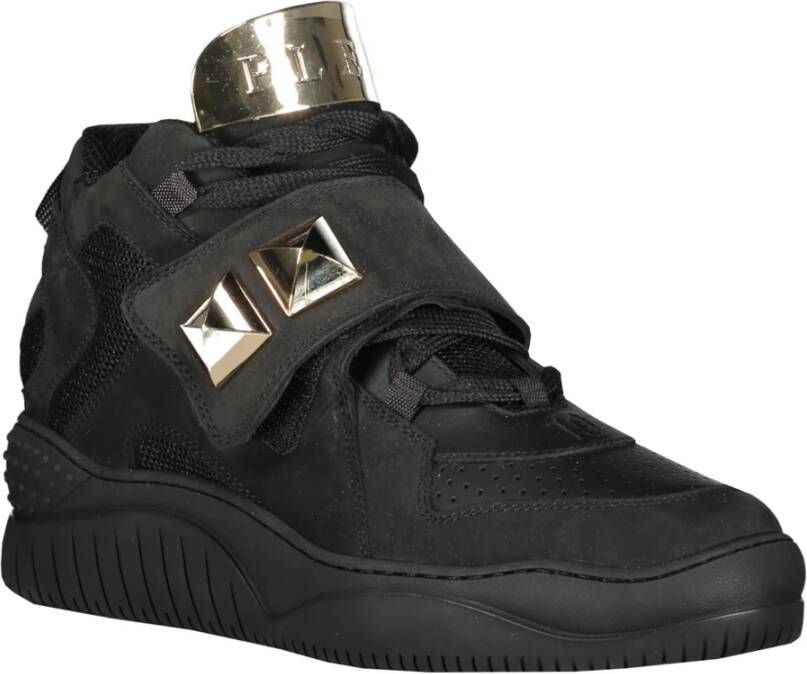 Philipp Plein Hoge leren sneakers Black Heren