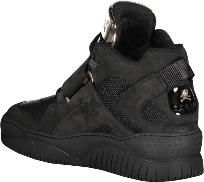 Philipp Plein Hoge leren sneakers Black Heren