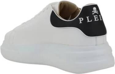 Philipp Plein Iconische Monogram Leren Sneakers met Gestructureerde Zool White Heren