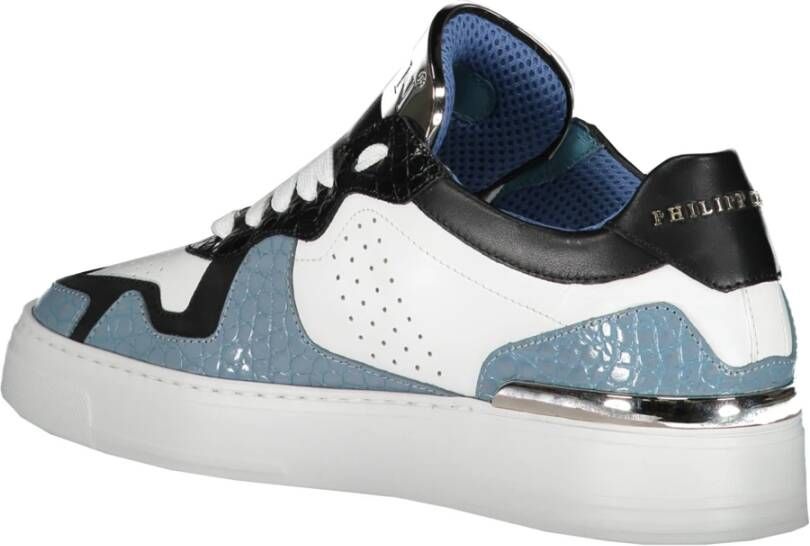 Philipp Plein Krokoprint Lage Sneakers Blue Heren