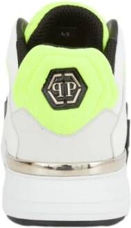 Philipp Plein Leren Lo-Top Sneakers in Geel Multicolor Heren