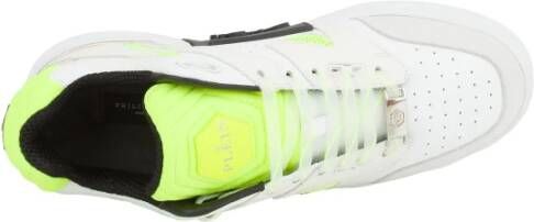 Philipp Plein Leren Lo-Top Sneakers in Geel Multicolor Heren