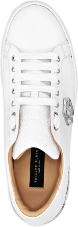 Philipp Plein Monogram Low-Top Witte Sneakers White Heren