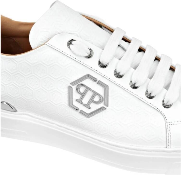 Philipp Plein Monogram Low-Top Witte Sneakers White Heren