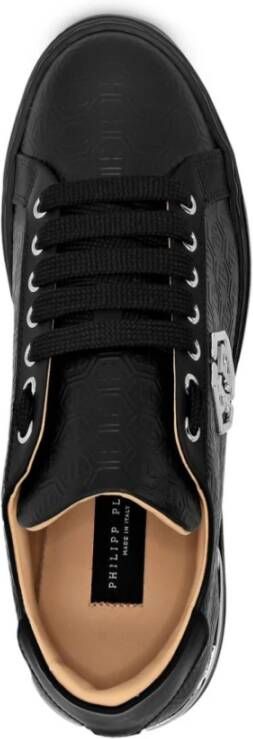 Philipp Plein Monogram Low-Top Zwarte Sneakers Black Heren