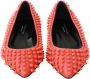 Philipp Plein PHILLIP PLEIN Orange Leather Ballerina WHAT I DO Flats Shoes - Thumbnail 5