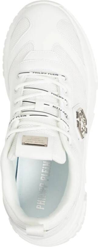 Philipp Plein Predator Sneakers met vetersluiting White Heren