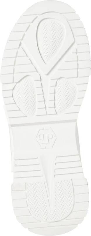 Philipp Plein Predator Sneakers met vetersluiting White Heren